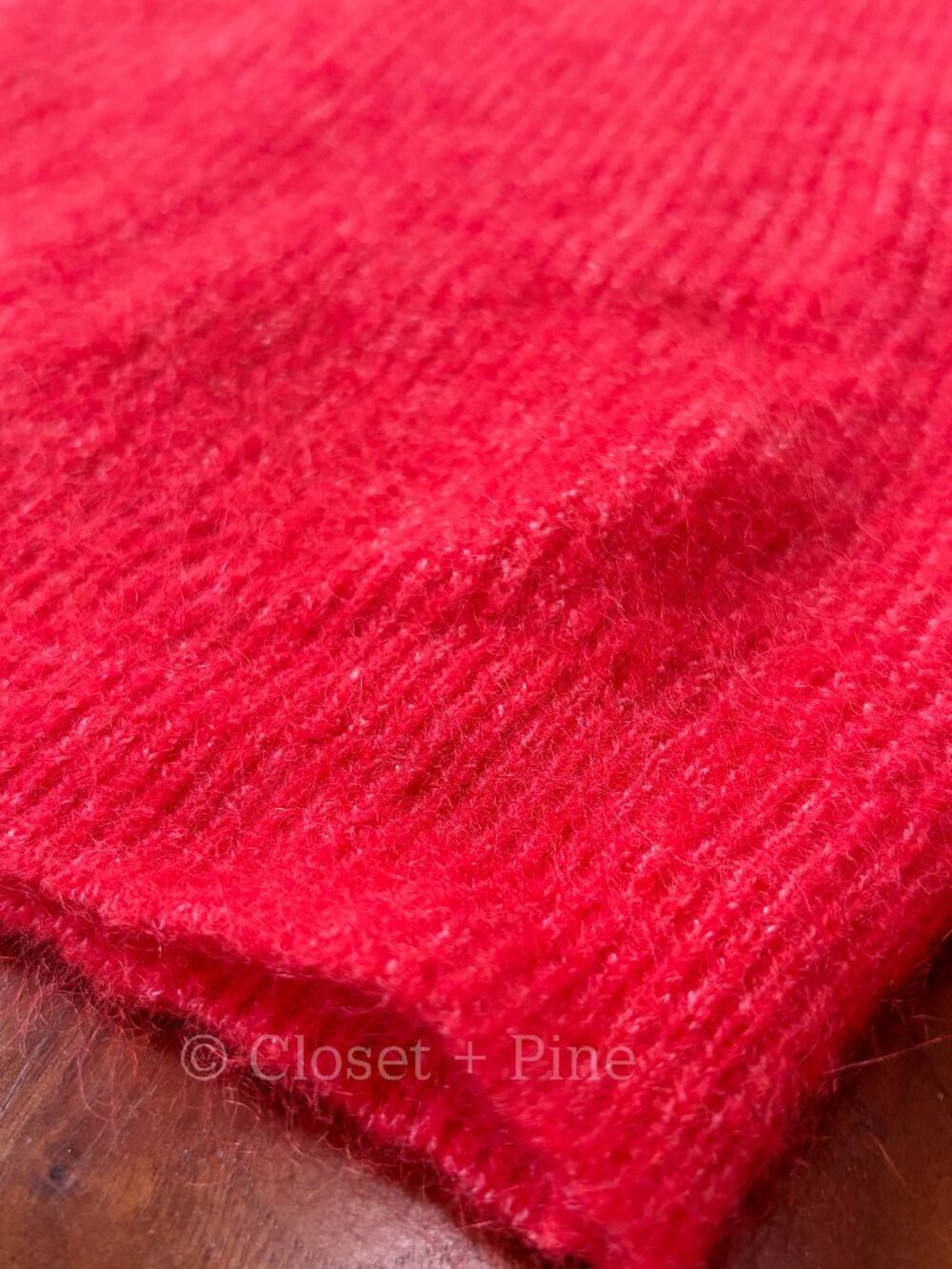 Sezane Trudy Jumper Red Size Medium Pullover Sweater Button Neck - Picture 9 of 12